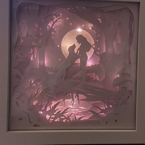 Hundeliebhaber SVG, Paper Cut Light Box Vorlage für Hundeliebhaber Geschenk, geschichtete SVG-Datei für Cricut, DIY 3D Shadow Box Art, Layer Art Hund Cricut svg