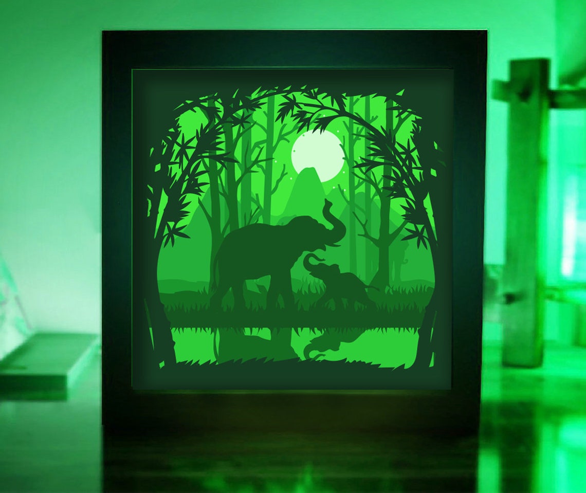 Free Free 145 Elephant Shadow Box Svg SVG PNG EPS DXF File