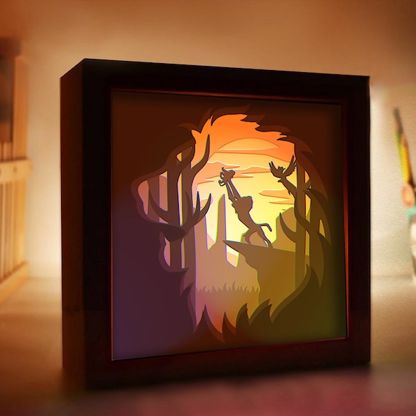 Lion King - Square 3D Paper Cut Template Light Box SVG Digital Download Files, Shadow Box, SVG Digital Download, layer svg, Cricut files Lion King - Square 3D Paper Cut Template Light Box SVG Digital Download Files, Shadow Box, SVG Digital Download, layer svg, Cricut files