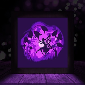 Fairy Lightbox Template: 3D Paper Cut Shadow Box SVG (Digital Download)