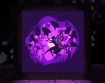 Fairy Lightbox Template: 3D Paper Cut Shadow Box SVG (Digital Download)