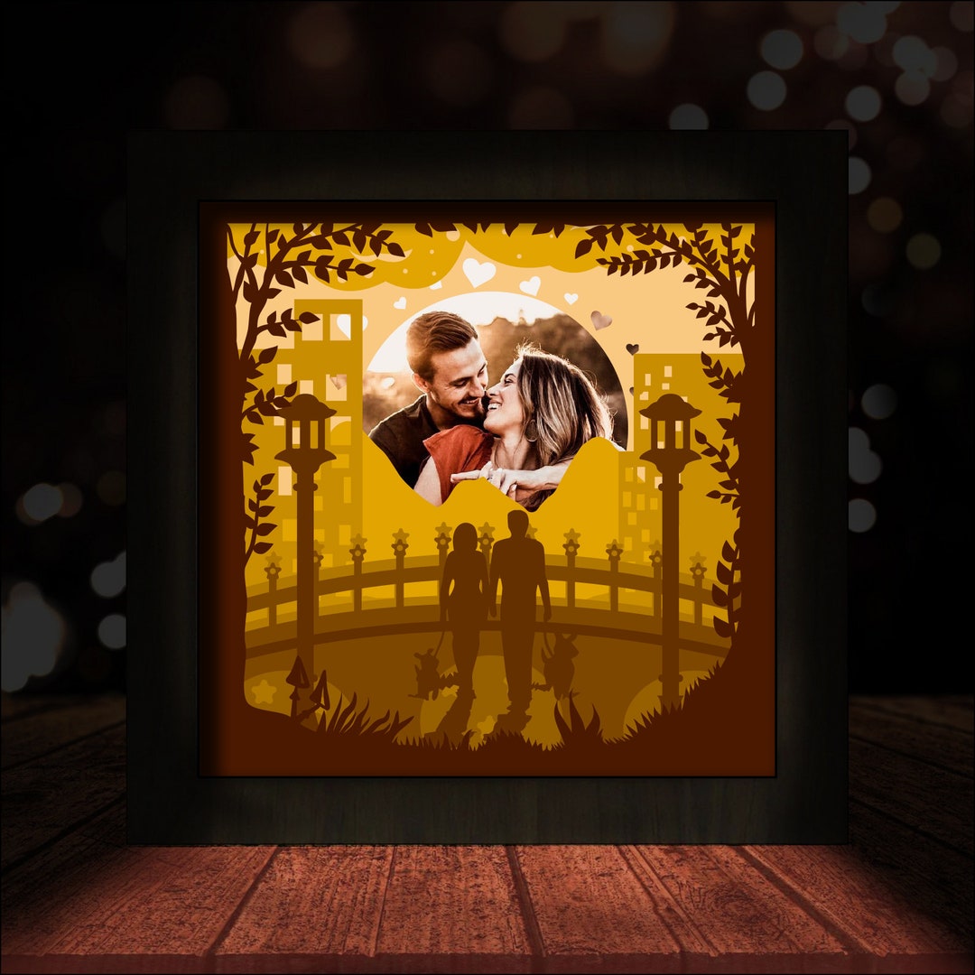 Valentine's Day Photo Lightbox: 3D Paper Cut Shadow Box SVG (digital ...