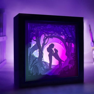 Hundeliebhaber SVG, Papier geschnitten Licht Box Vorlage für Hunde-Liebhaber Geschenk, Layered SVG-Datei für Cricut, DIY 3D Shadow Box Art, Layer Art Hund Cricut svg