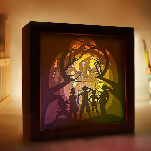 One Piece shadowbox, Anime Cut file, One Piece Diy Light Box Templates, Anime Silhouette, Anime Digital File, Luffy SVG One Piece shadowbox, Anime Cut file, One Piece Diy Light Box Templates, Anime Silhouette, Anime Digital File, Luffy SVG
