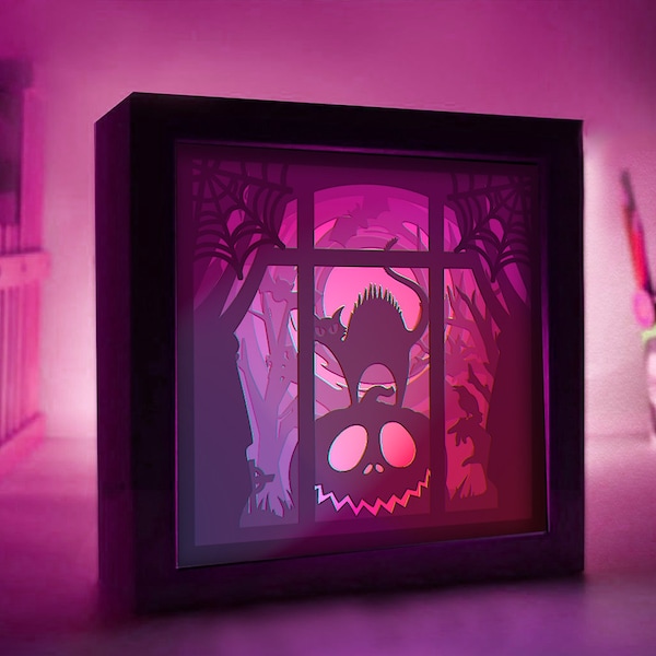 Halloween Light Box Template, Shadow Box SVG, For Cricut, Scary Template, Halloween Cat Shadow Box Template, 3D Halloween Ghost Shadow Box Halloween Light Box Template, Shadow Box SVG, For Cricut, Scary Template, Halloween Cat Shadow Box Template, 3D Halloween Ghost Shadow Box