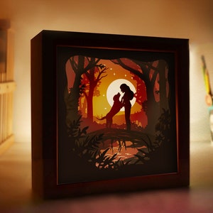 Hundeliebhaber SVG, Papier geschnitten Licht Box Vorlage für Hunde-Liebhaber Geschenk, Layered SVG-Datei für Cricut, DIY 3D Shadow Box Art, Layer Art Hund Cricut svg