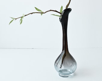 Orrefors Vase Schwedisch, Vintage Glaskunst Nordische Bud Vase, Skandinavisches Design Wohnkultur, Mid Century Modern Amethyst Vase, TanSi Vase