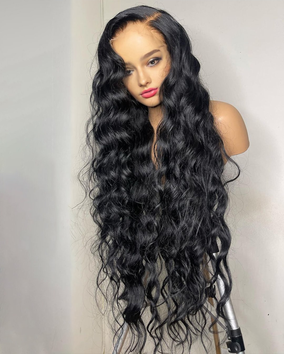Black curly wig Long Human hair Blende 2020  lace Amazon.com : ACIWP Deep Wave Lace Front Wigs Human Hair 13x6  main image 2