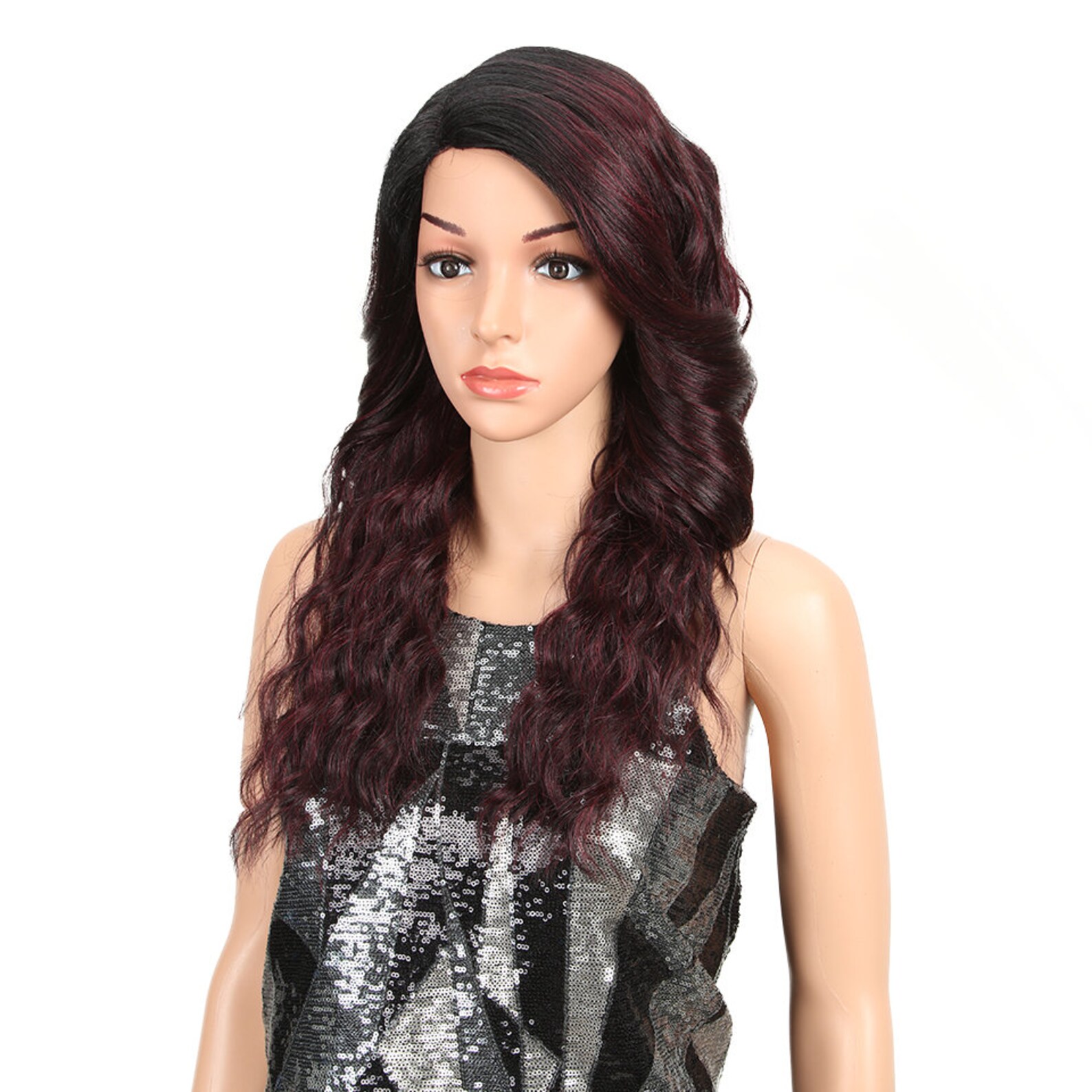 Luxury Wigs Long Wavy Synthetic Hair Lace Part Wig Etsy