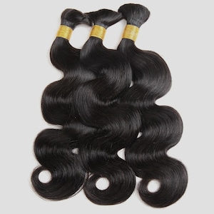 Brazilian Remy Bulk Hair Extensions 100g Body Wave Bulk Hair For Braiding No Wefts Hari Bundles Remy Hair Braiding Hair Bulks For Women