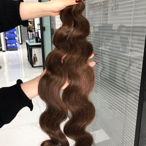 100 ストランド/パック ボディウェーブ フラットチップ ヘアエクステンション マイクロリンク ロングウェーブ 人毛 ライトブラウン ケラチン ブラジル レミーヘア バルク 女性用