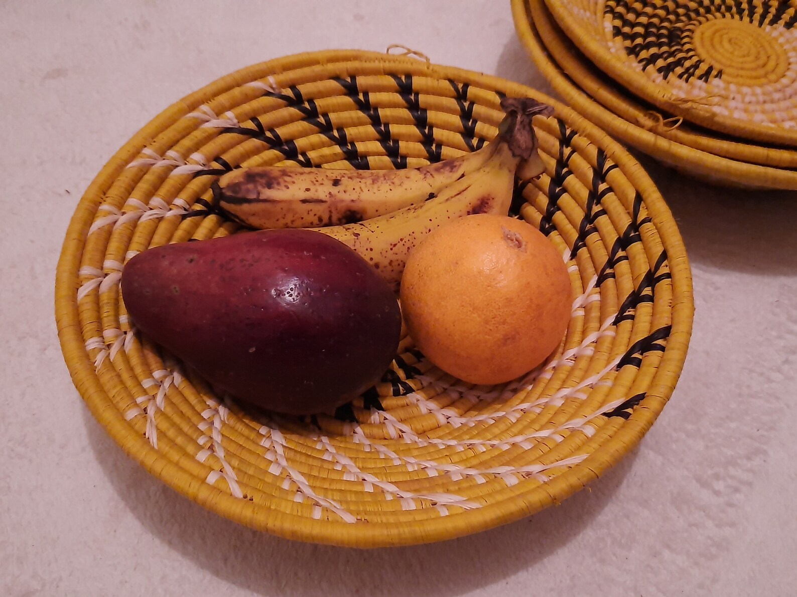 A Set of 4 African Baskets Fruit Baskets Wall Hanging Etsy