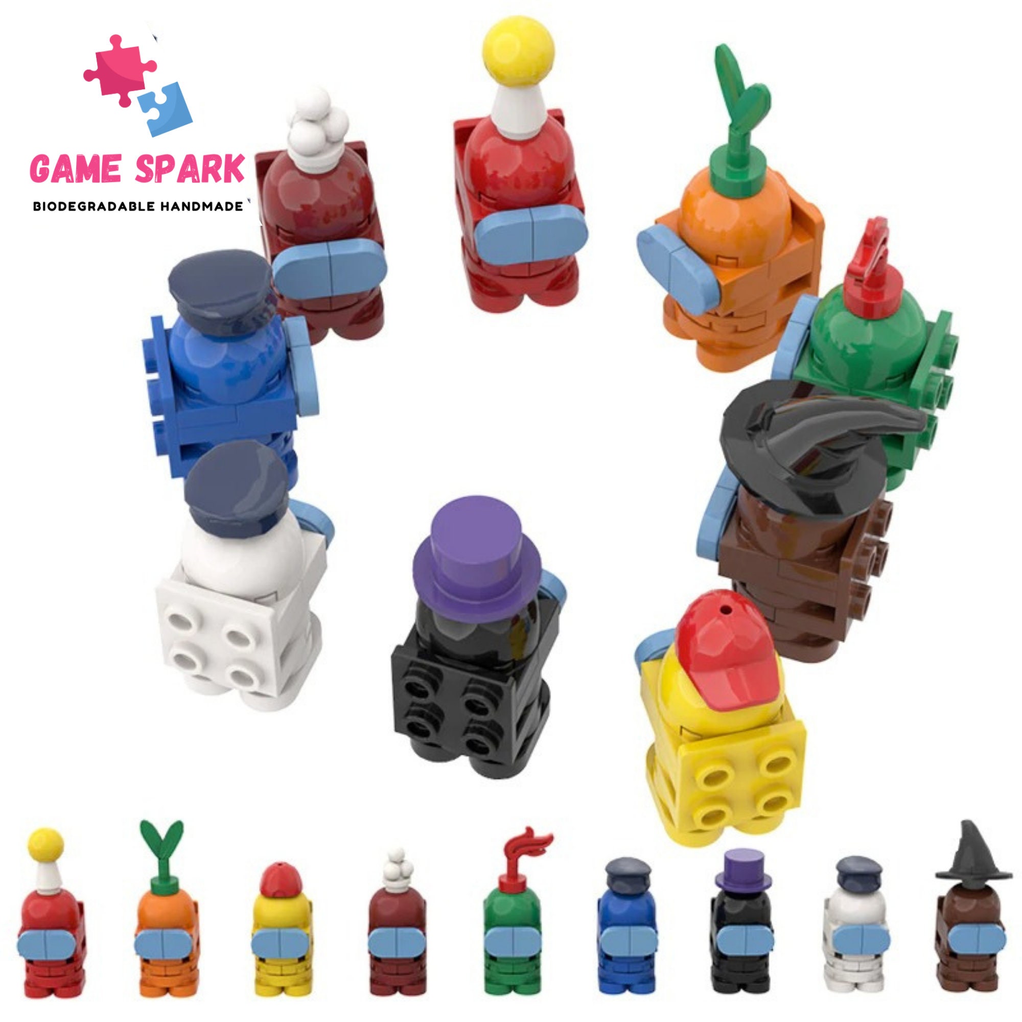 Among US Lego Compatible Custom Bricks Space Alien Figures | Etsy