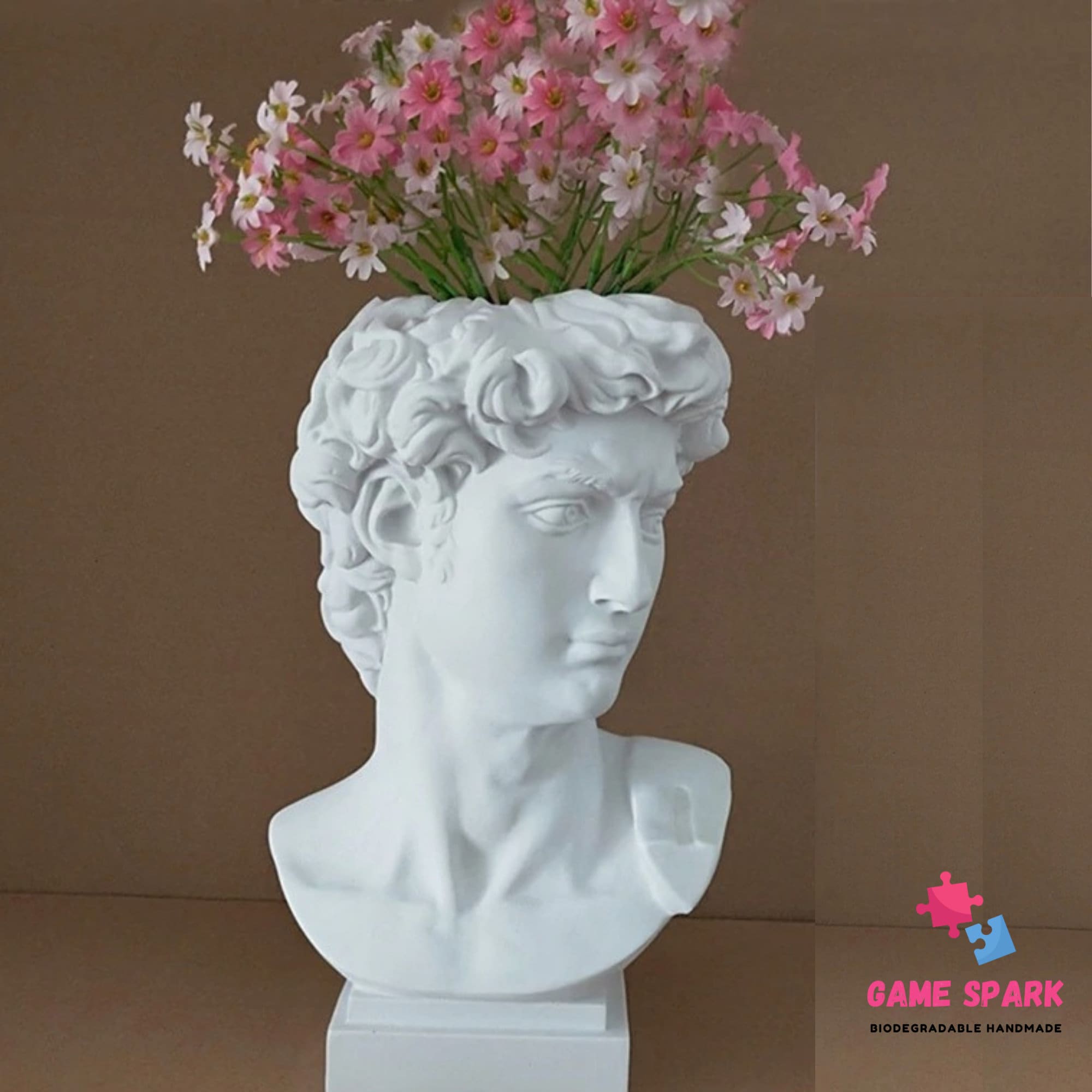 Michelangelo's David Head Bust Vase Figurine Nordic Style Etsy