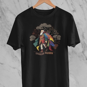 Super Darwin T-Shirt • Unisex • Superhero • Science Lover T-Shirt • Charles Darwin • Theory of Evolution • Genius T-Shirt • Nerd Life