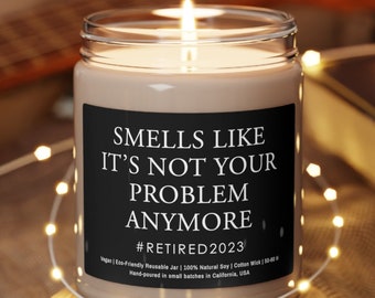Funny Retirement Gift, Retirement Gift for Women, Retirement Gift for Men, Retirement Candle, Gift for Coworker, Retirement Gift for Teacher