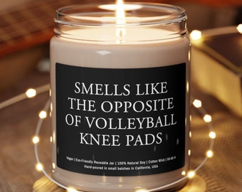 Volleyball Gift, Volleyball Player Gift, Volleyball Candle, Gift for Volleyball Player, Volleyball Kneepads Eco-Friendly 100% Soy Candle 9oz