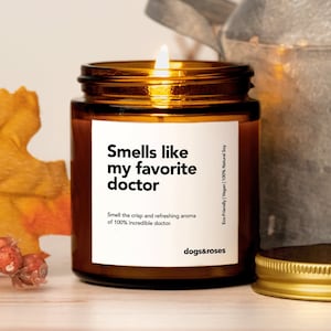Personalized Gift For Doctor, Smells Like My Favorite Doctor Candle, Doctor&#39;s Gift Candle, Candle Decoration For Doctor, Doctor Gift Candle