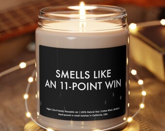 Smells Like An 11 Point Win Pickleball Candle Minimal Pickleball Gifts, Pickle Sportsgirl Gifts Scented Soy Candle Glass Jar Hand Poured 9oz