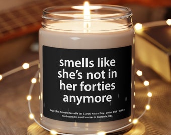 50th Birthday Candle For Her Funny Fiftieth Birthday Gift for Her Fifties Era Fifty Years Old Turning 50 50's Gift Eco Friendly 9oz. Candle