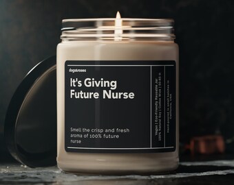 It's Giving Future Nurse Soy Wax Candle, Nursing School, Future Nurse, Nursing Student Gift For Women, Future Nurse Eco Friendly 9oz. Candle
