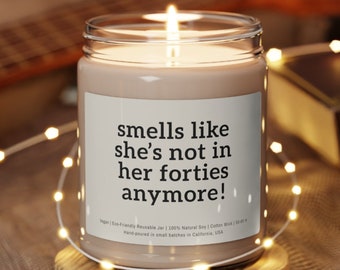50th Birthday Candle For Her Funny Fiftieth Birthday Gift for Her Fifties Era Fifty Years Old Turning 50 50's Gift Eco Friendly 9oz. Candle