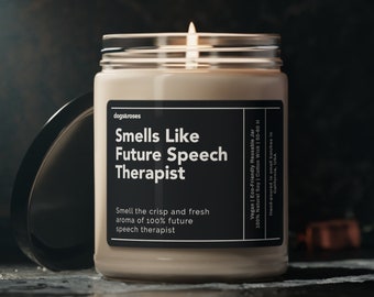 Smells Like Future Speech Therapist Soy Wax Candle, SLP Gift, Speech Pathologist Gift, SLP Decor, Slp Appreciation Gift, Friendly 9oz Candle