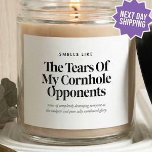 Birthday Cornhole Player Gift, Funny Cornhole Candle, Cornhole Champion Award, Corn Hole Trophy, Cornhole Themed Gift