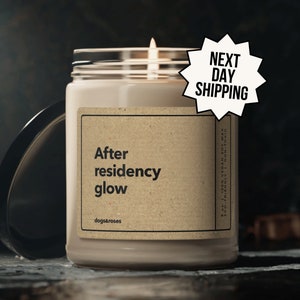 Personalized Finished Residency Gift, After Residency Glow Candle, Completing Residency Gifts Residency Graduation Med School Graduation
