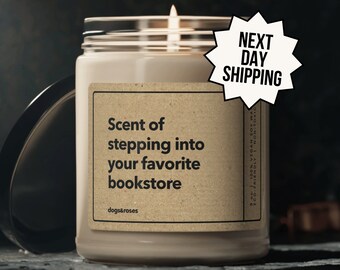 Personalized Bibliophile Gift, Scent of Stepping into Your Favorite Bookstore Candle, Book Lover's Paradise Present, Literary Haven Decor