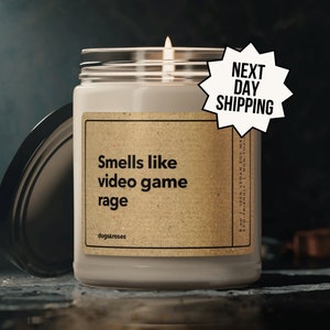 Personalized Video Game Gift, Smells Like Video Game Rage Candle, Funny Gift for Video Game Lover, Gamer Gift, Gift for Teenage Boy for Him