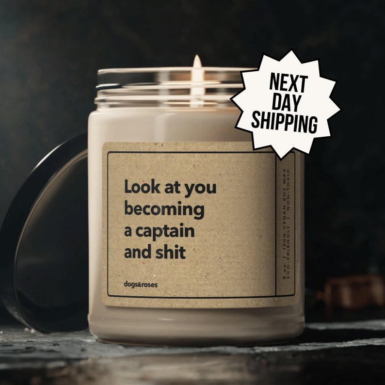 Personalized Police Captain Gift, Look at You Becoming a Captain Candle