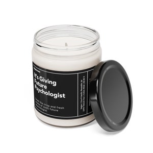 It's Giving Future Psychologist Soy Wax Candle, Funny Gift For Psychologist, Psychology Student, Psychologist Gift Eco Friendly 9oz. Candle image 4