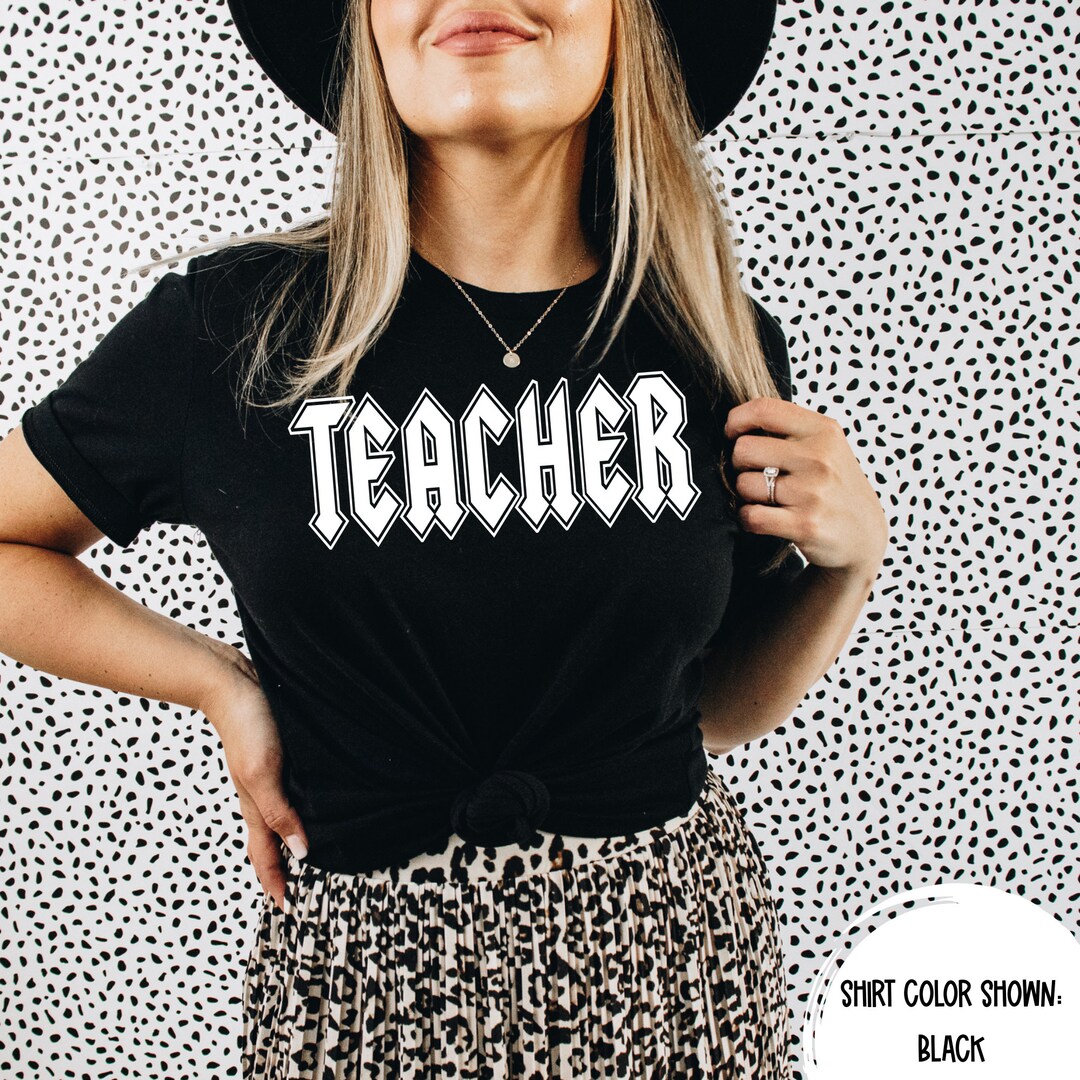 Teacher Acdc Inspired TEACHER SHIRT SWEATSHIRT Elementary Middle High ...