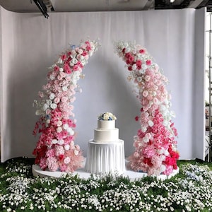 Pink Rose Flower Backdrop,Wedding Rose Flower Arch,Wedding Archway Floral,Table Flower Garland,Florals Wedding Archway Flower,Custom Flower