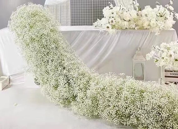 Spirit Up Art Baby Breath Flowers 13 Artificial Bulk White 27Pcs Long  Stems for Wreath Wedding DIY Home Garden Party Table Decoration (9 Bunches)