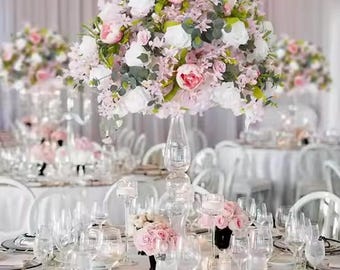 Wedding Flower Ball Table Centrepiece Floral Ball Table Rose Head Wedding Tall Centerpiece Wedding Flower Arrangement Party Decor