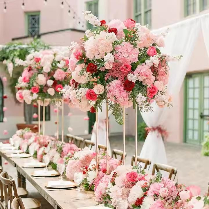 Wedding Table Centrepiece Pink Hydrangea Flower Ball Wedding