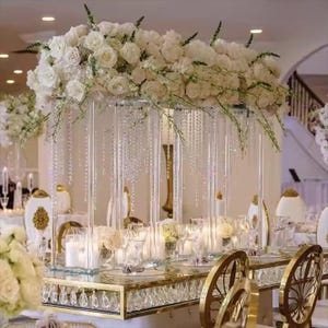 White Flower Rose Ball Table Flower Ball Wedding Arrangement Floral Ball Wedding Engagement Party Decor silk Wedding Flowers Centerpiece