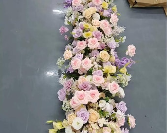 Wedding Flower Runner,Wedding Arrangements,Wedding Reception Table Runner,Swag Flower Arch,Table Flower Centrepiece,Wedding Arch Flowers Row