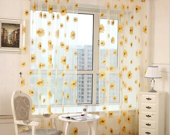 WARM TOUR Window Curtain Panel Rustic Sunflower Floral Vintage Wood Grain Printing Decor Durable Drapes for Bedroom Kitchen Living Room Yellow White WARM TOUR Window Curtain Panel Rustic Sunflower Floral Vintage Wood Grain Printing Decor Durable Drapes for Bedroom Kitchen Living Room Yellow White