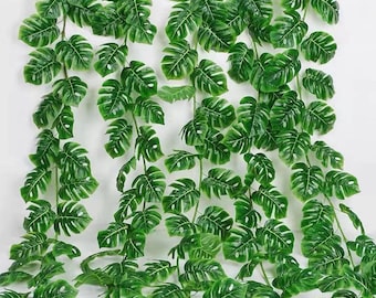 Tropical Palm leaves garland,Tropical Leaf,Artificial Greenery Garland,Greenery Arrangement,Hanging For party Decor,Wedding Decor