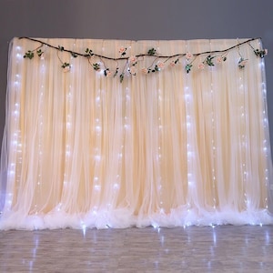 Chiffon Backdrops Photography Wedding Backdrop Curtains Party Decor Newborn Party Background Yellow Tulle Backdrops Curtains Customize Size