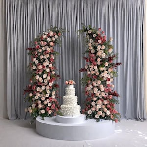 Wedding Entrance Flower Backdrop,Artificial Rose Flower Arch,Wedding Rose Archway Floral,Table Flower Garland,Florals Wedding Archway Flower