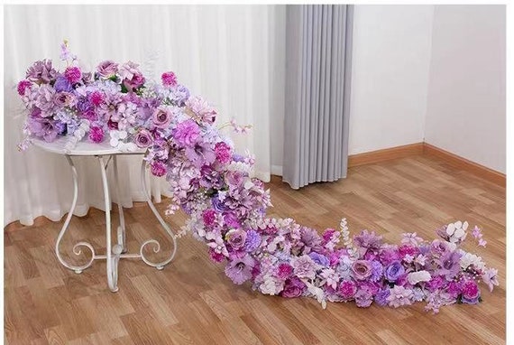 Baby Pink Rose Flower Table Runner,Wedding Arch Arrangement,Rose Flower Garland,Wedding Arch Flower,Table Centrepiece,Flower Row for Wedding