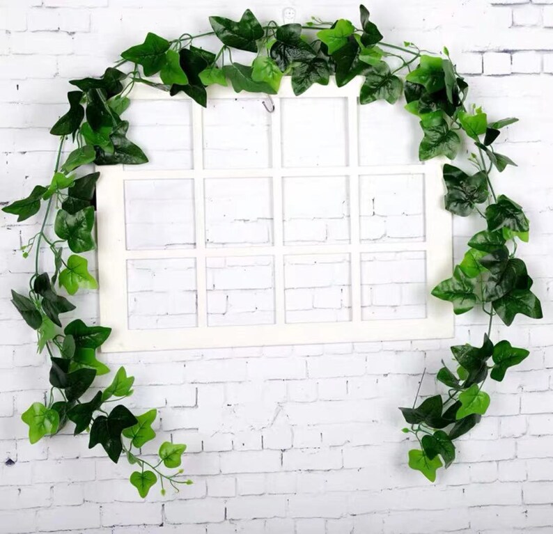 50 Pack Fake Ivy Leaves Artificial Ivy Leaves Fake Greenery Etsy
