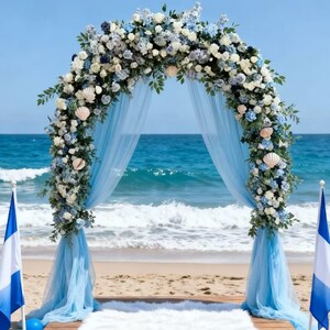 Flores artificiales para arco de boda, fondo floral para boda