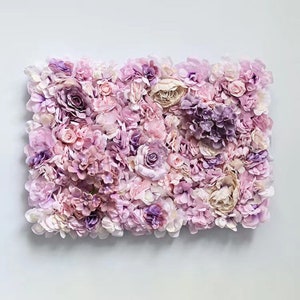 Sfondo da parete con fiori viola Pannello di fiori romantici di rose per la decorazione di matrimoni, feste di compleanno, baby show