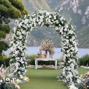 Wedding Flower Arch for Party Event Decor,Rose Archway Floral,Silk Flower Arch,Floral Ground Arch,Wedding Flower Garland,Wedding Reception