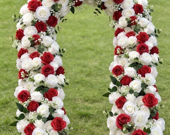 Wedding Rose Florals Arch,Pillar Flower,Arbour Flowers,Party Home Wedding  Backdrop